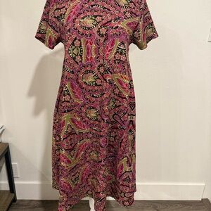 LuLaRoe Carley Paisley Print Hi Lo Swing Dress